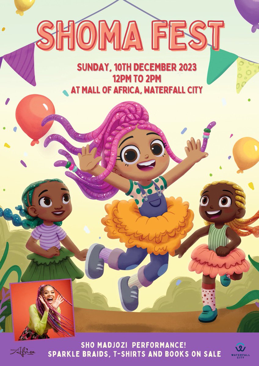 EthnikidsCo (@ethnikidsco) on Twitter photo Hi it’s Shoma Fest Time!
See you at Mall of Africa on the 10th of December 2023
12-2pm!
<a href="/MallOfAfricaSA/">#MallOfAfrica</a>
Shoma and the star books and merchandise will be on sale 💫
Entrance is free
See you there ✨✨ Hi it’s Shoma Fest Time!
See you at Mall of Africa on the 10th of December 2023
12-2pm!
<a href="/MallOfAfricaSA/">#MallOfAfrica</a>
Shoma and the star books and merchandise will be on sale 💫
Entrance is free
See you there ✨✨