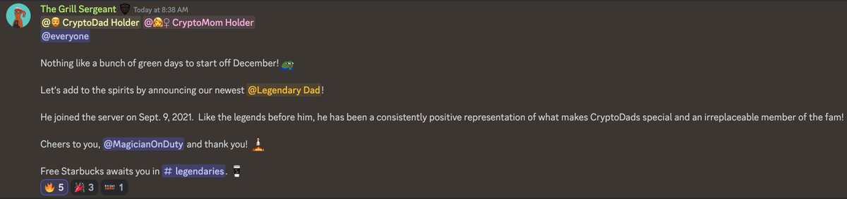 Magician On Duty (@magicianonduty) on Twitter photo Thank you <a href="/CryptoDadsNFT/">CryptoDads ♨️</a> & <a href="/GrillSergeant15/">Grill Sergeant</a>
I am happy and grateful to be part of this community! Thank you <a href="/CryptoDadsNFT/">CryptoDads ♨️</a> & <a href="/GrillSergeant15/">Grill Sergeant</a>
I am happy and grateful to be part of this community!