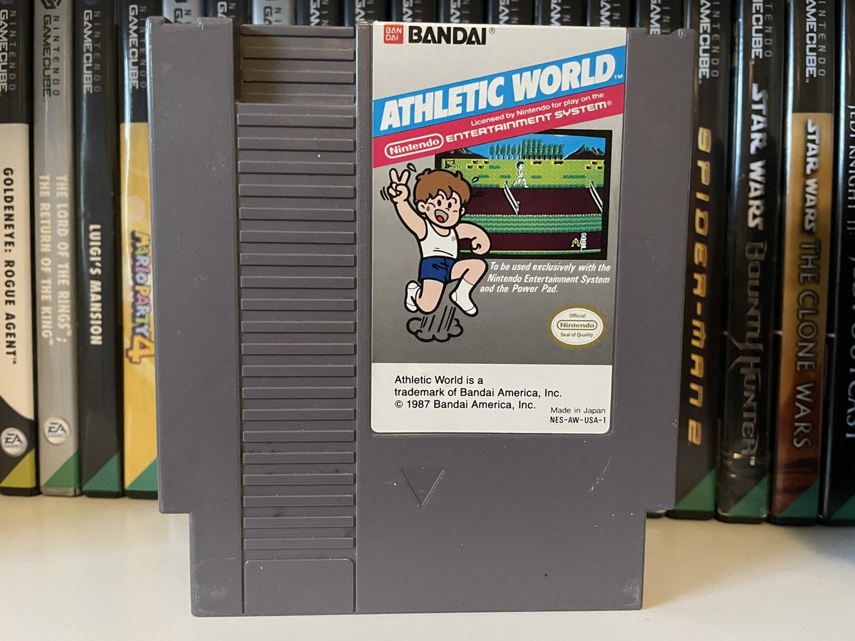 Retro_sheriffen's tweet photo. Hi everyone. I collect video games.
Here we have #athleticworld
One is for the us market and the other for the european market.
It is a 1986 sports game, developed by Human Entertainment. It uses the Power Pad.
#nes #powerpad #nintendo #sport #snes #athletic #retrogame #gaming https://t.co/iuzN07fzyf
