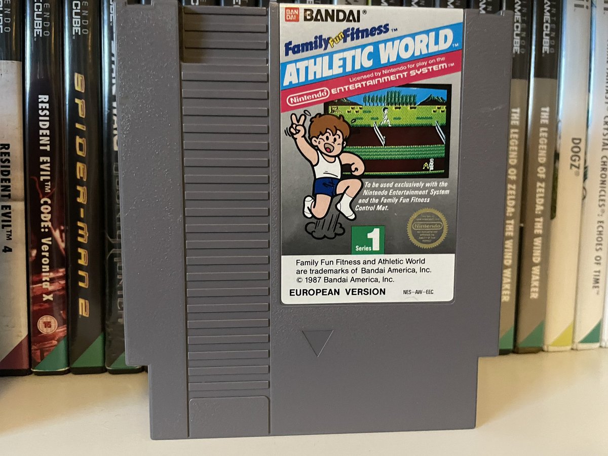 Retro_sheriffen's tweet photo. Hi everyone. I collect video games.
Here we have #athleticworld
One is for the us market and the other for the european market.
It is a 1986 sports game, developed by Human Entertainment. It uses the Power Pad.
#nes #powerpad #nintendo #sport #snes #athletic #retrogame #gaming https://t.co/iuzN07fzyf
