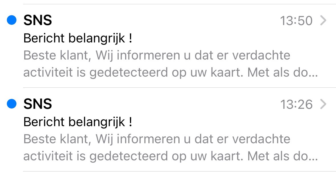 En ik ben niet eens klant bij SNS 😂