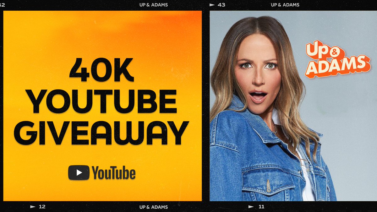🚨 GIVEAWAY 🚨

Subscribe to Up &amp; Adams Show on YouTube, send us proof, and when we hit 40k subscribers you'll be entered for a chance to win ... well you'll just have to wait and see 👀 <a href="/heykayadams/">Kay Adams</a> 

youtube.com/@UpAndAdamsSho…