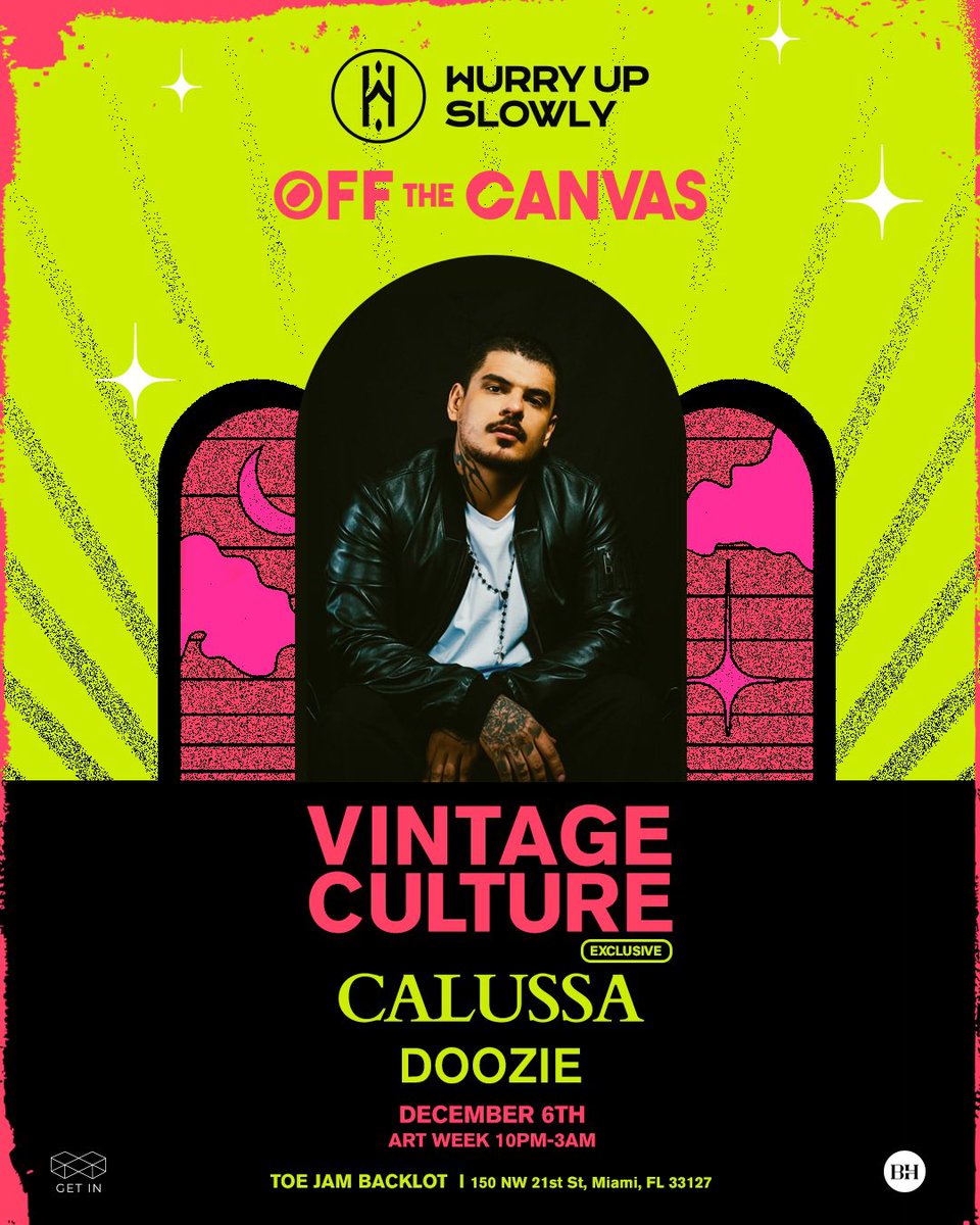 VintageCulture's tweet photo. Miami!!! I’ll see you this Wednesday at #OffTheCanvas at ToeJam Backlot in Wynwood. Don’t miss this!

Tix: https://t.co/MDMD0vxWHE https://t.co/yOoXVOSb6R