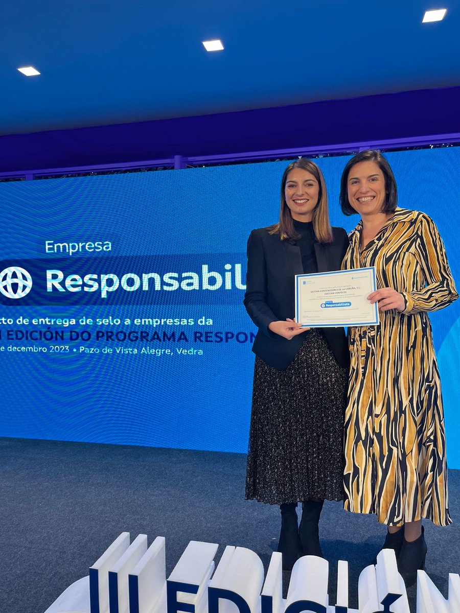 El viernes, la Xunta nos otorgó el sello Responsabilízate, un certificado que destaca el esfuerzo en la implementación de los valores ASG.
 
Estamos orgullosos de formar parte de las empresas que están liderando el cambio hacia un futuro más ético, transparente y sostenible. 💚