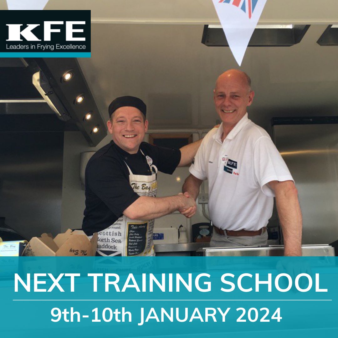 📣📣 Back by popular demand 📣📣 Following the success of November’s training school, @CalumRichardso1 and @gordon_hillan are reuniting for January’s two day training school! Book now! Call 01778 380448 or e-mail sales@kfeltd.co.uk #KFE #schooloffryingexcellence #learntofry