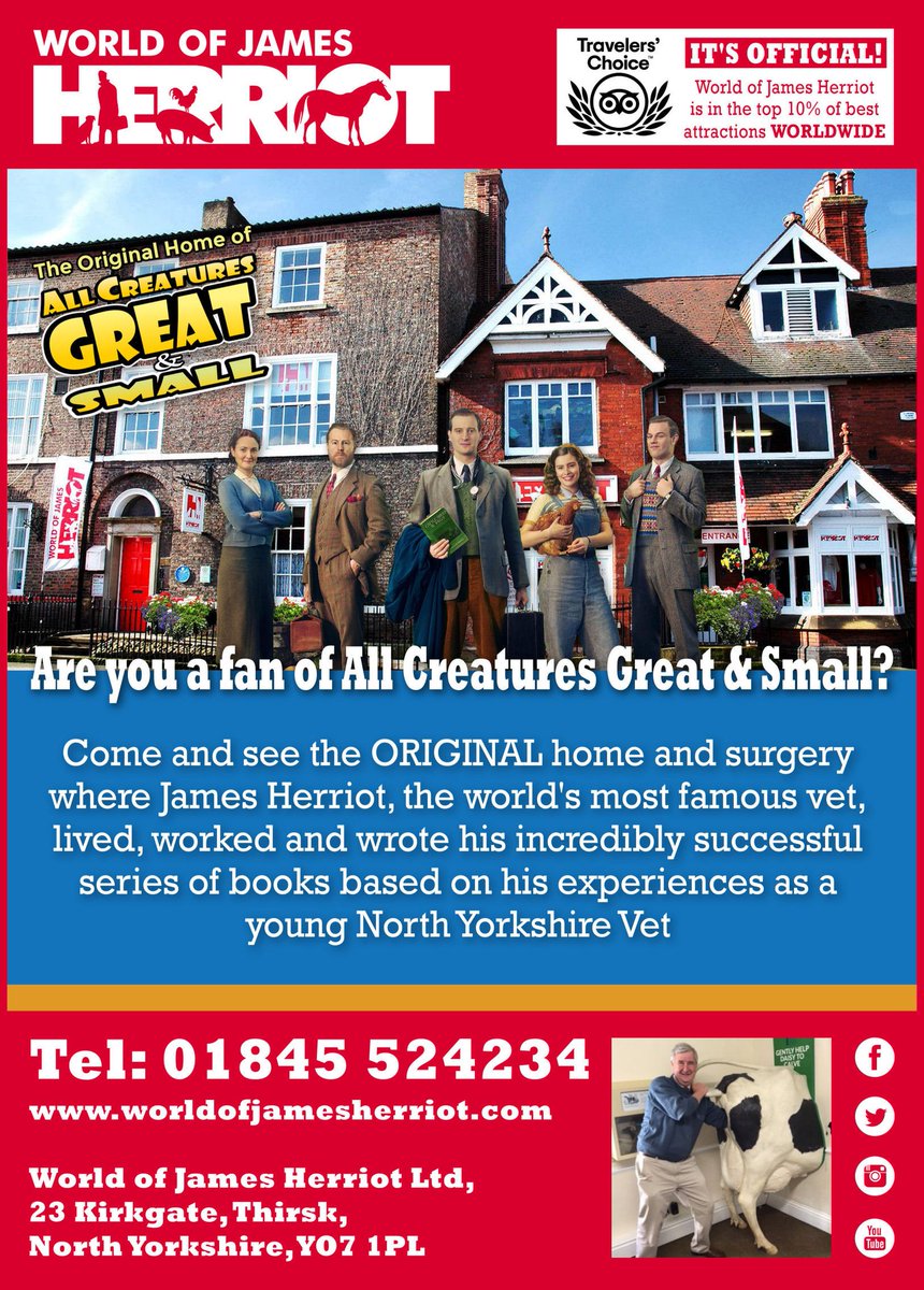 7 Great reasons to visit our multi-award winning, INDOOR family visitor attraction this winter! bit.ly/3NaqQ73

#acgas #jamesherriot #darrowby #yorkshire #allcreaturesgreatandsmall #familydaysout #Christmas2023 #herriotcountry