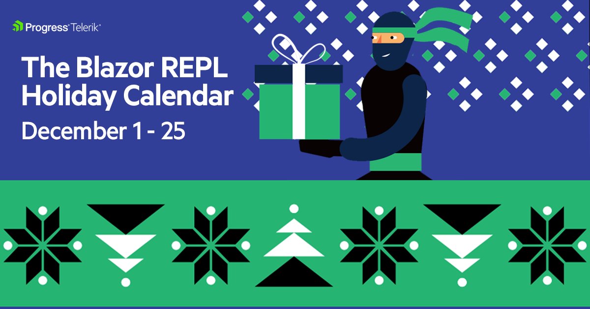 Telerik's tweet photo. βοΈOn Day 4 of the #BlazorREPL Holiday Calendar, you get...
Dynamic CSS code with C# variables inside! π
π Grab it here: https://t.co/5CDdtviNH8
#dotNET #Blazor https://t.co/2KBnMpQsUc