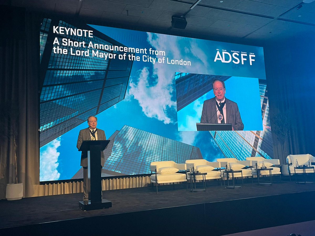 citylordmayor's tweet photo. It was great to speak at #ADSFF's panel at #COP28 on the regulatory landscape of green finance. As a leader in sustainable finance, the UK's expertise is integral to reaching important consensus to mobilise businesses.
Read more: https://t.co/QmsJ3OBA7E https://t.co/dqWNYl2WZO