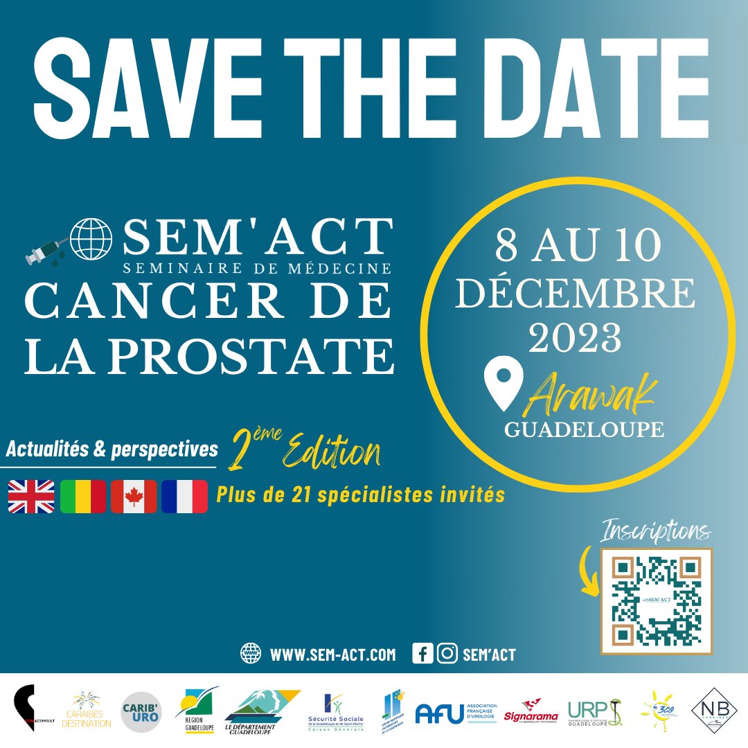 ars_guadeloupe's tweet photo. #Prostate | La 2ème édition du SEM’ACT Cancer de la prostate se déroulera du 8 au 10 décembre 2023 à l’hôtel Arawak Beach.
Informations et inscriptions : https://t.co/VhC69BUytl
#dépistage #cancer #semact #Guadeloupe #SXM #StBarth https://t.co/75GjbuOHAq