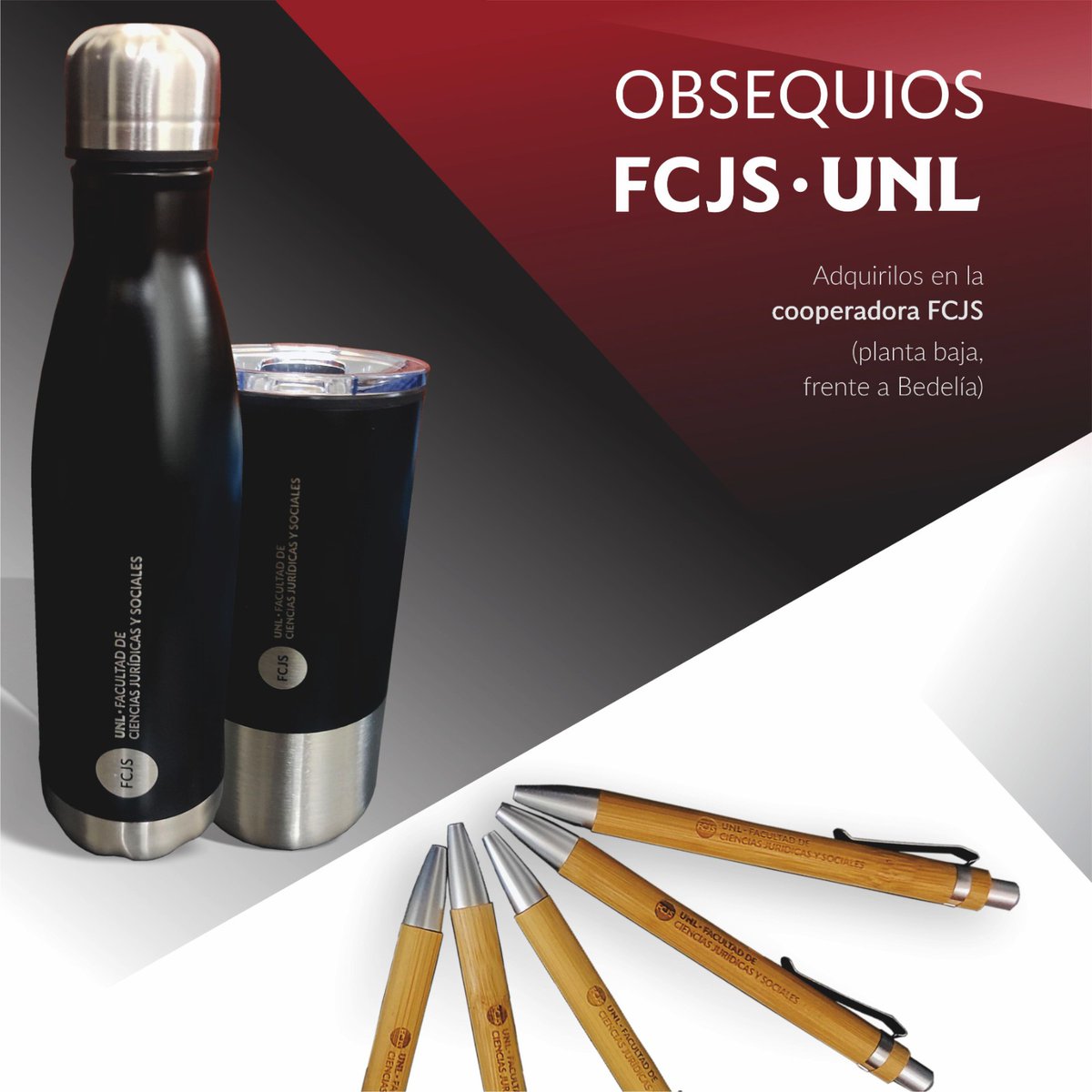 FCJS_UNL's tweet photo. ➡ La #FCJS lanza su línea de obsequios institucionales 

👉 Aprovechá las promos:
- 1 Mug + 1 Botella = $31.000
- 2 biromes institucionales: $4.000

💲Precios individuales:
- $2.500 Birome
- $12.000 Mug
- $22.000 Botella térmica

(!) Los precios publicados son al 1/12/2023. https://t.co/9dOCKW5SKw