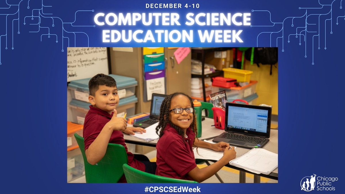 It's Computer Science Education Week! CPS joins the call to action to provide K-12 students with computer science courses and resources to help them develop critical thinking skills needed to succeed in a technologically driven world. #CPSCSEdWeek bit.ly/46EwC7Q