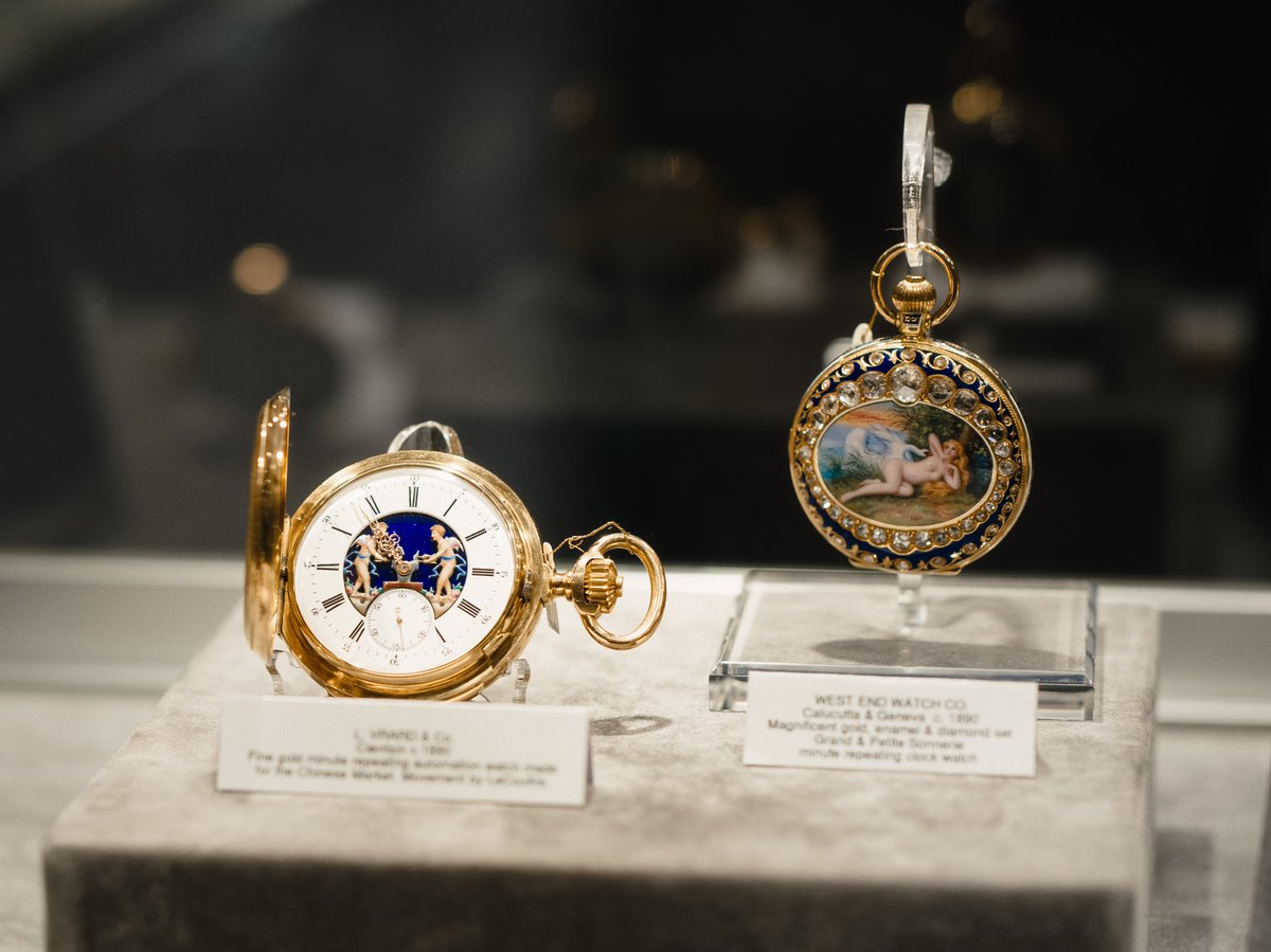 It's all in the details.

Two highly decorative pocket watches that use gold, enamel and diamonds used to create intricate images. From <a href="/Somlo_Antiques/">Vintage Omega</a> 

#treasurehousefair #artfair #vintagewatches #pocketwatch #luxurywatch