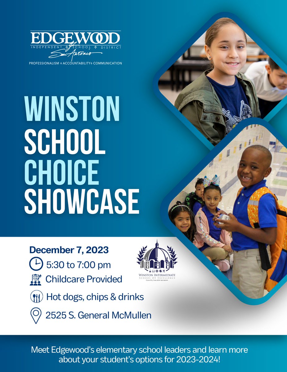 Come learn about all the options EISD has to offer your child for the 2024-2025 school year. #IChooseEdgewood #EdgewoodProud

Venga a conocer todas las opciones que EISD tiene para ofrecerle a su hijo para el año escolar 2024-2025. #ElijoEdgewood #EdgewoodOrgulloso