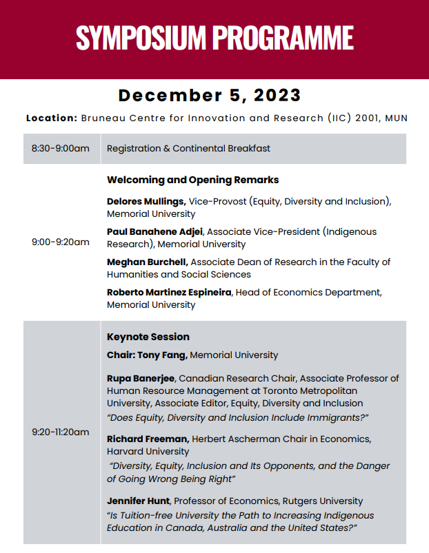 Department of Economics (@econ_mun) on Twitter photo Tomorrow's (Tues Dec 5th) keynote session features Drs. Rupa Banerjee, Richard Freeman, &Jennifer Hunt. Taking place at <a href="/memorialU/">Memorial University</a> St. John's campus, in the Bruneau Centre for Innovation & Research (IIC), room 2001 from 8:30-11:30am. Register at docs.google.com/forms/d/e/1FAI…. Tomorrow's (Tues Dec 5th) keynote session features Drs. Rupa Banerjee, Richard Freeman, &Jennifer Hunt. Taking place at <a href="/memorialU/">Memorial University</a> St. John's campus, in the Bruneau Centre for Innovation & Research (IIC), room 2001 from 8:30-11:30am. Register at docs.google.com/forms/d/e/1FAI….