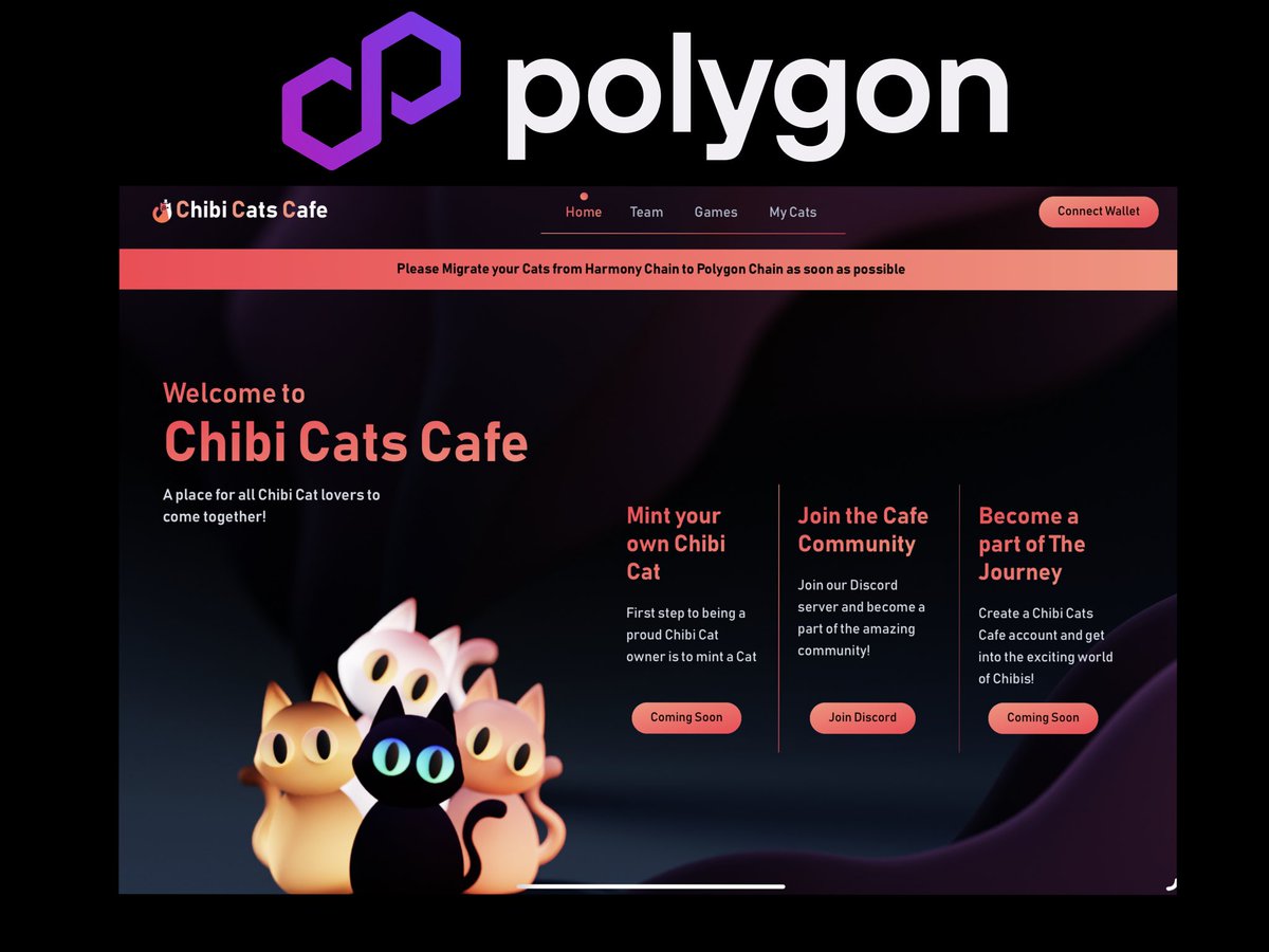 🔥 Calling all feline fanatics! 🐱🌟 The wait is almost ove!
Prepare to embark on an enchanting adventure with us, the purrfect NFT project launching soon on the Polygon chain! 

Get ready for adorable chibi kitties, unique traits, and a vibrant community.
#NFTCommunity #Polygon