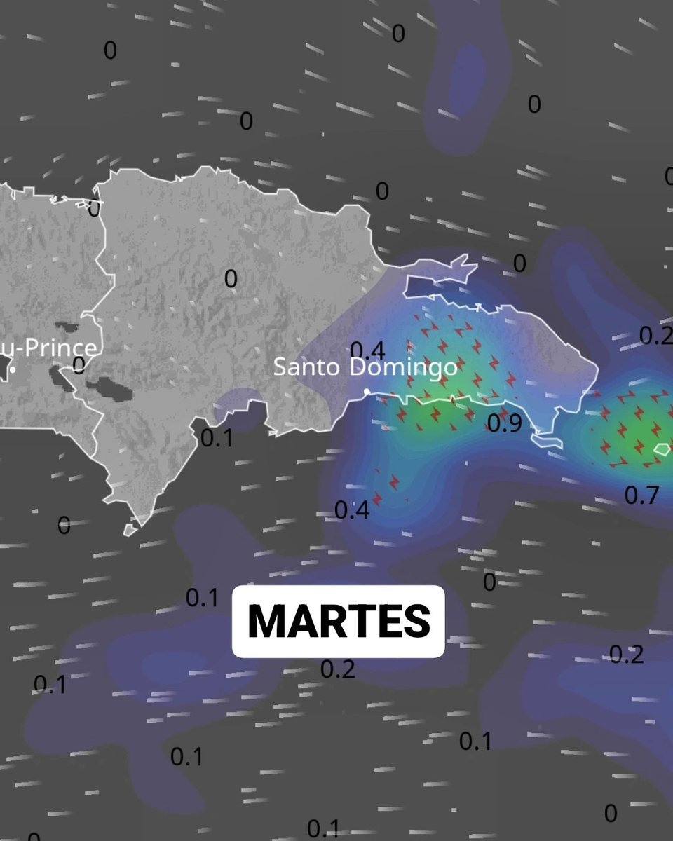 JeanSuriel's tweet photo. 🔵ATENCIÓN🔵
Dos sistemas frontales y una masa de aire polar se acercarán esta semana al norte del Caribe, para refrescar el ambiente en República Dominicana: el jueves en la noche se acercará el frente frío número 11 a la región, arrastrando una masa de aire frío desde Estados Unidos.

🔵Para hoy lunes no se esperan precipitaciones en el territorio dominicano debido al dominio de un sistema de alta presión en el Atlántico central y cuya influencia llega al país. Ligeros chubascos en el este.

🔵Mañana martes podrían incrementar las lluvias moderadas en la tarde hacia el sur, sureste, este y noreste por los vientos húmedos que empujan nubosidad desde la región marina.

🔵El miércoles, el potencial de precipitaciones moderadas se extenderá hacia el noroeste, zona fronteriza, norte, Cordillera Central y suroeste debido a la cercanía del frente frío número 11. 

🔵Un aumento de las lluvias se espera el jueves en la tarde hacia la región del Cibao y sistemas montañosos; en la noche, descenderán las temperaturas por el sistema frontal y la masa de aire frío al norte de la región caribeña.

🔵El viernes amanecerá un flujo de vientos del noreste refrescando el ambiente en gran parte del país y generando algunas lluvias en el norte, noroeste, noreste y zonas de la Cordillera Central.

✅️ https://t.co/WlQFg167bk 
➡️ @AgendaClimatica
▶️ https://t.co/OBEFwksFsW