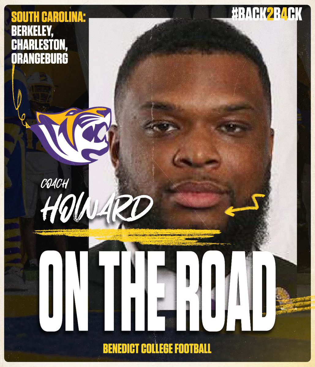 CoachJOdaffer's tweet photo. Go Tigers!
South Carolina here we come!
The Back-To-Back SIAC champions are looking forward to finding some #FutureTigers in our home state!
#Back2B4ck
#EyesonthePRIZE #CWCW #DigDeep #ColaBuilt #PayTheFEE #RARE
@benedict_tigers @BenedictEDU @HBCUGameday @HBCUDigital https://t.co/WzVWLt188s