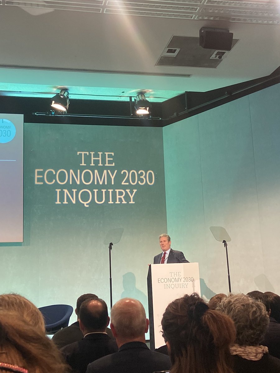 Starmer says Labour’s mission for productivity growth is the mission that stands above all others and will be its ‘obsession.’ ‘But it’s not the case that any growth will do. We need a different model.’ Yes - fair, inclusive growth, as @CentreProPolicy has argued since day 1.
