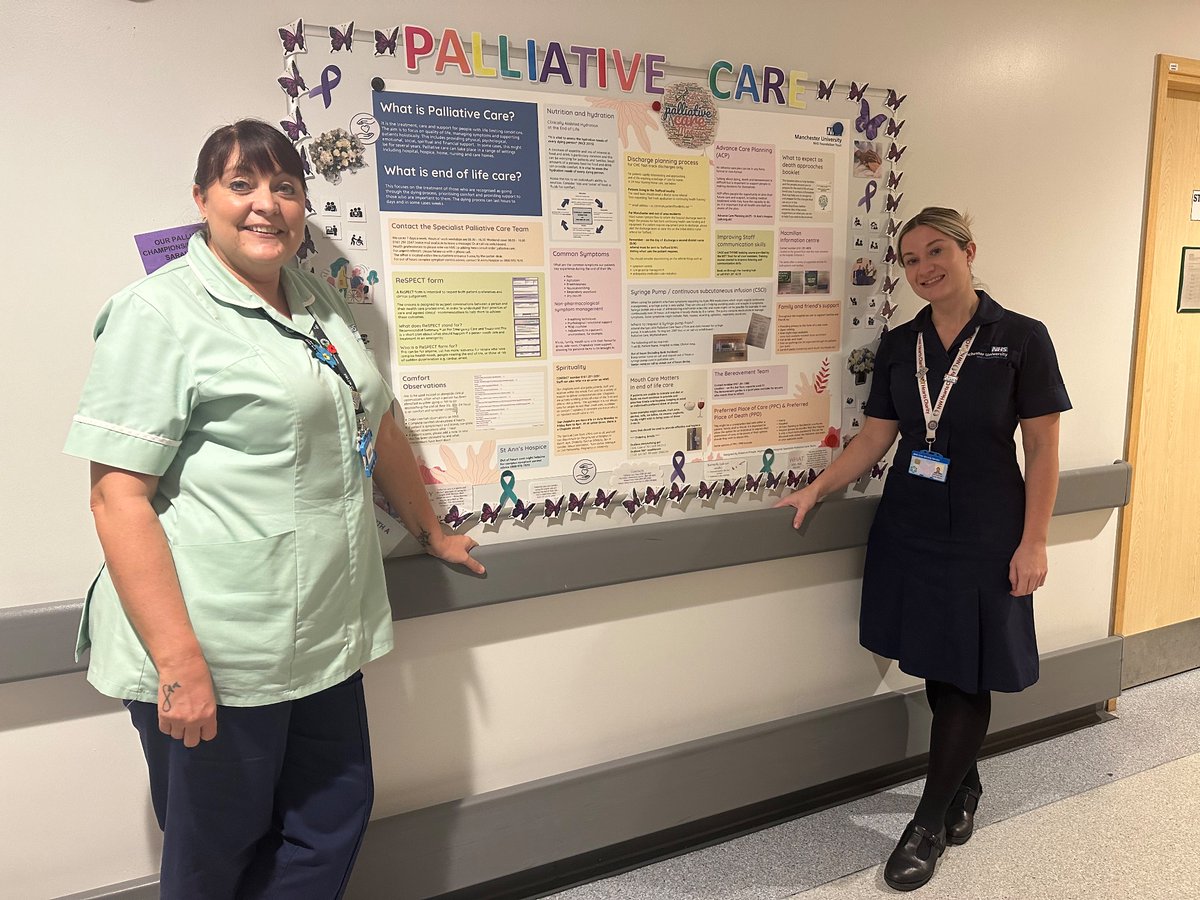 Proud to display the brand new palliative care information poster @WythenshaweSPCT @cardiologymatr1