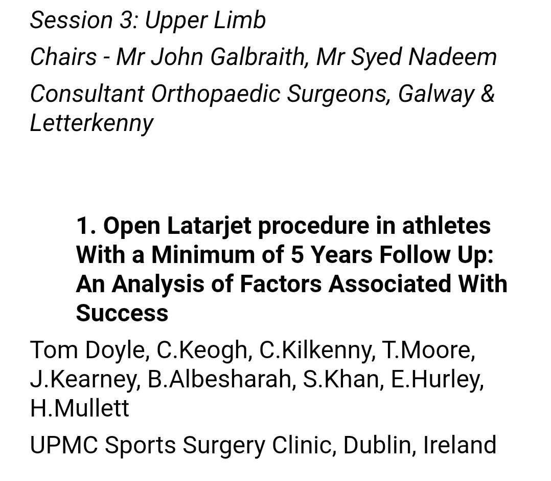 TOM_R_DOYLE's tweet photo. Last week was a good one. Huge honour to win the upper limb session at the Atlantic orthopaedic meeting and to graduate with a 1st class honours MCh. Huge thanks to all those who helped make it happen https://t.co/JLPoAz05Rz
