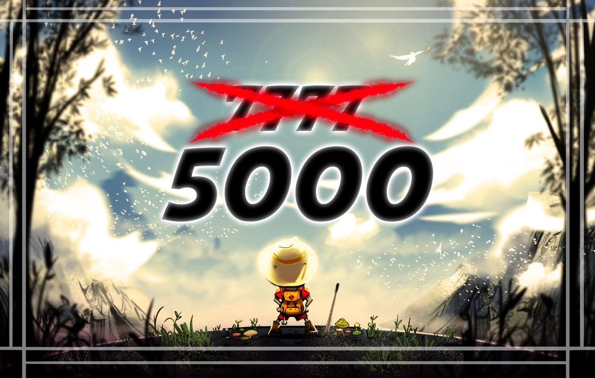 From 7,777 to 5,000, our supply will be further adjusted.

The remaining 2,777 will be made available in-game with $FUNGI

Why are we doing this? 👇