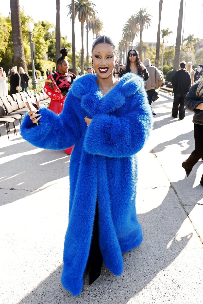 Power1051's tweet photo. #CardiB 😎 walking the runway down South Windsor Boulevard during the Balenciaga Fall 2024 fashion show (📸 Getty) https://t.co/8g1xdme0EP