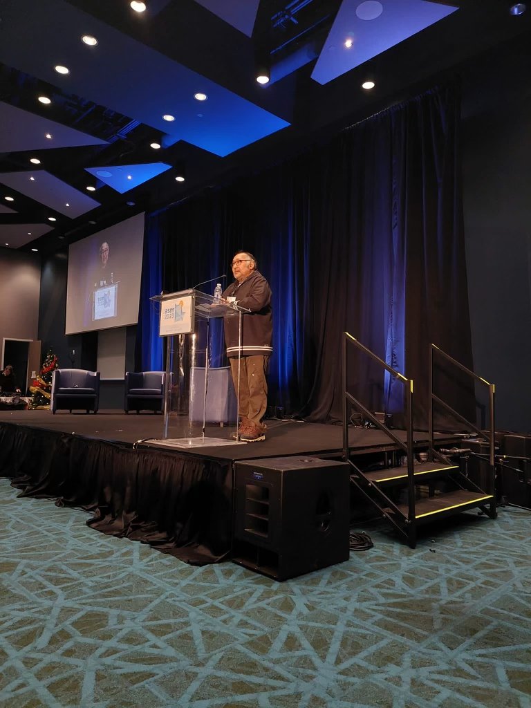 ECNR Day is in full swing at #asm2023! Thank you to the Mayor of Iqaluit, Solomon Awa, for the opening remarks! Merci!