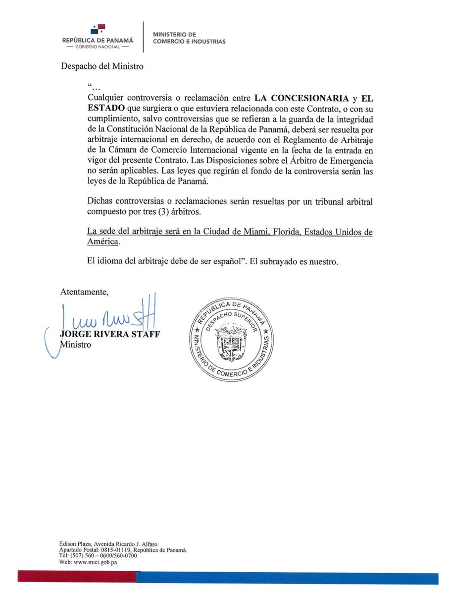 Compartimos la siguiente aclaración al Procurador de la Administración, Rigoberto González.