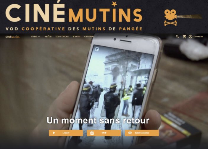 r_macherel's tweet image. Le film documentaire UN MOMENT SANS RETOUR (2022, 1h47), long-métrage en immersion dans le mouvement historique des #GiletsJaunes, est disponible sur la plateforme VOD "CinéMutins" que les intrépides @MutinsPangee ont déployé pour engloutir @NetflixFR.

➡️ cinemutins.com/un-moment-sans…