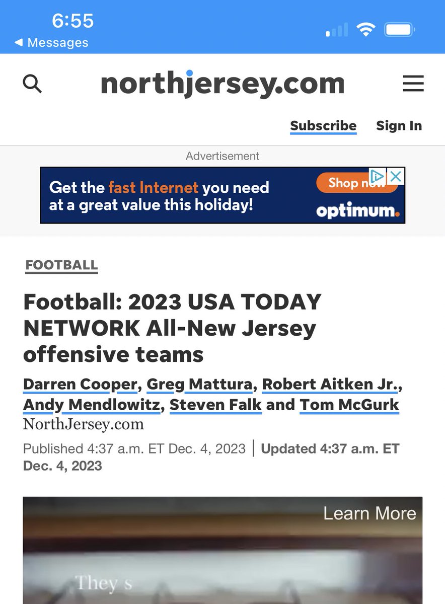 WillDeady's tweet image. Honored to be named in USA Todays All-New Jersey Offensive Team as an honorable Mention