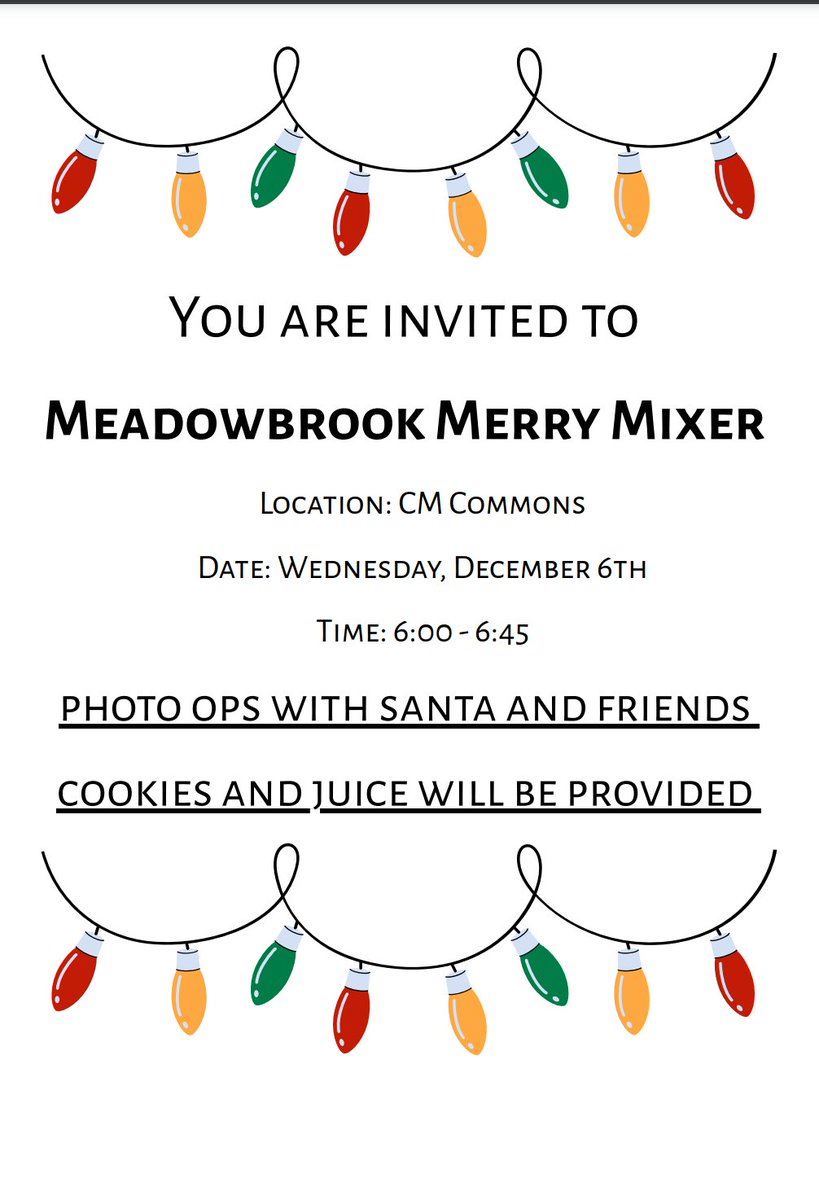 Join us this week for our MB Merry Mixer and Christmas program.  
#differencemakers