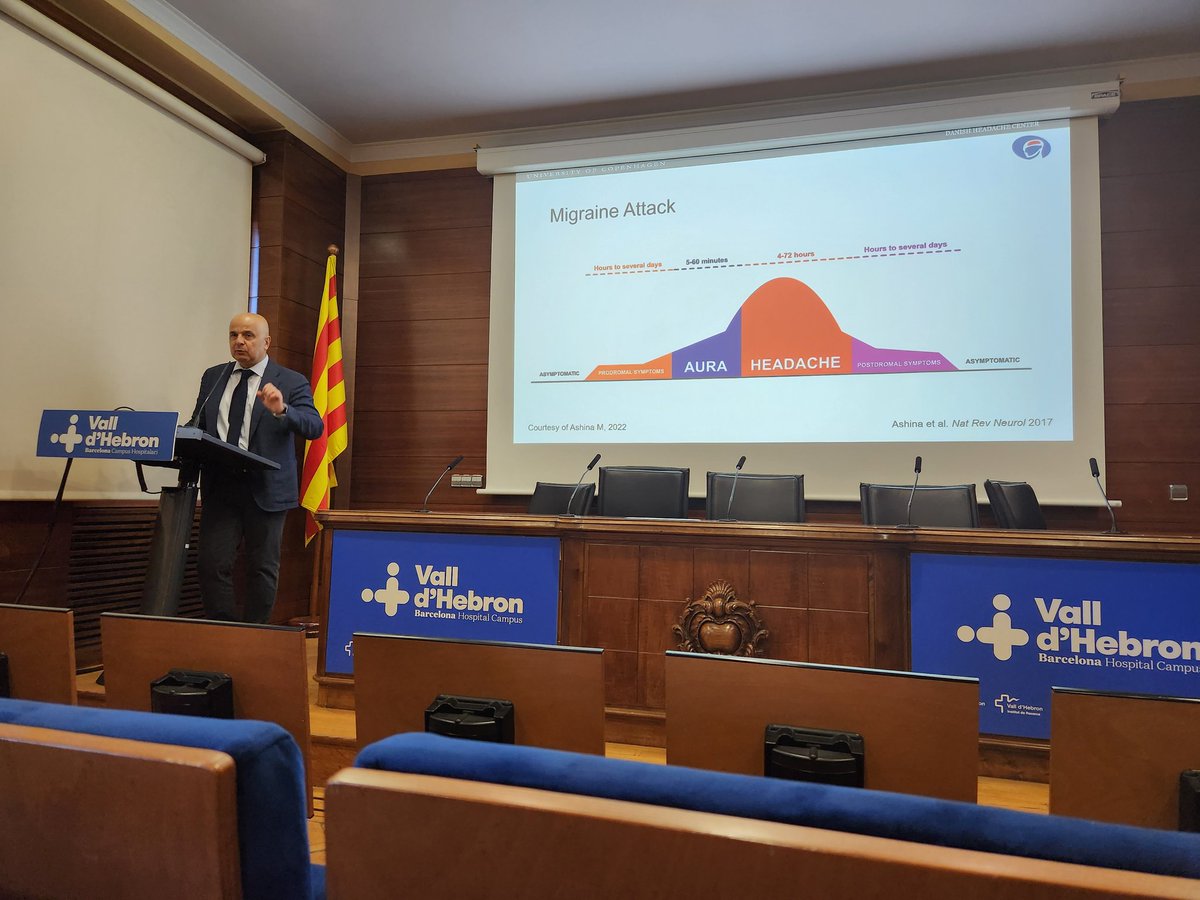 Migraine Lecture by Prof. <a href="/MessoudAshina/">Messoud Ashina</a> # Vall d'Hebron Hospital, #Bercelona. <a href="/hmru_cph/">Human Migraine Research Unit</a> <a href="/Rigshospitalet/">Rigshospitalet</a> <a href="/RegionH/">Region Hovedstaden</a>   #research #brain #headache #warm-up-to <a href="/EHF_Official/">European Headache Federation</a>