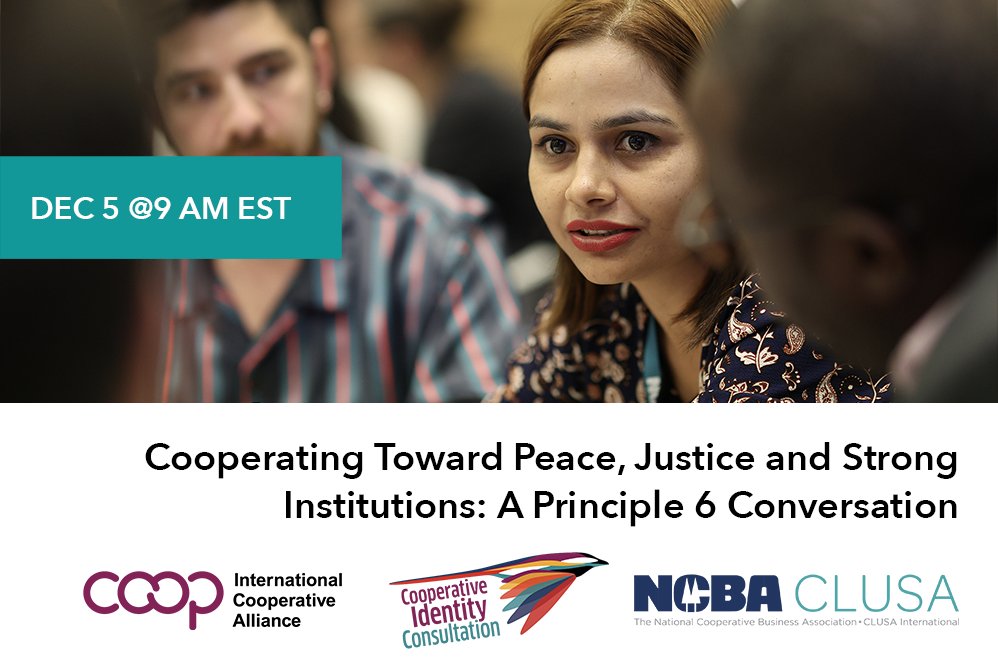 Peace, Justice and Strong Institutions, join Paul Hazen and others as they discuss the role of cooperation among cooperatives (including commercial relations) in promoting international understanding and reducing conflict. Register:ncbaclusa.coop/blog/new-webin….