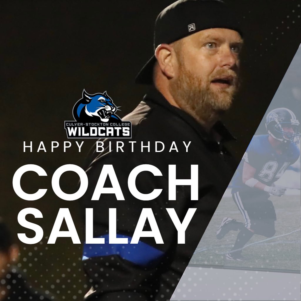 Happy birthday to 2001 Culver-Stockton College graduate and our head coach, Coach Sallay! 🎈🎉 #BlueCollar #GoWild #Sallay