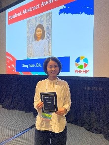Doctoral student Xing (Nova) Yao received the Public Health Education and Health Promotion Student Award at the American Public Health Association (APHA).

For more information:  go.iu.edu/4Rqw