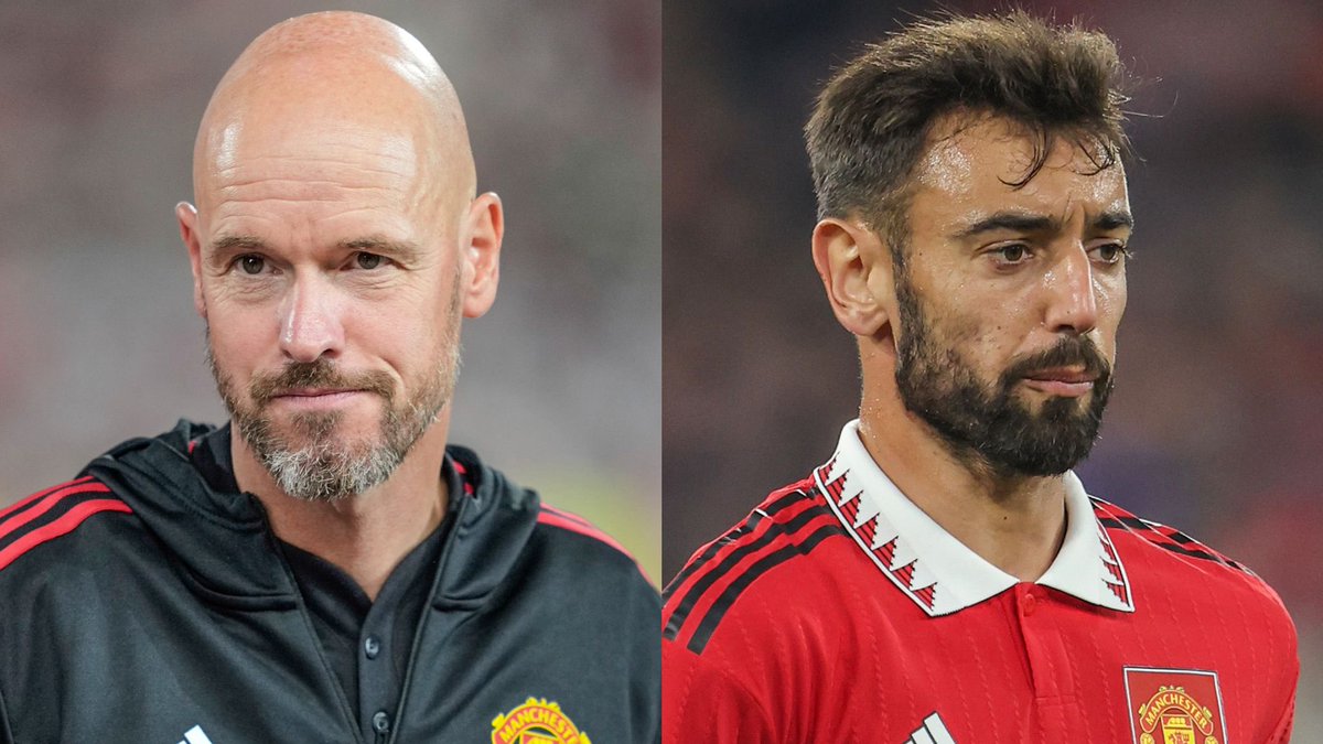 mufcMPB's tweet photo. 🚨 JUST IN:

Manchester United were upset with referee Robert Jones' decision not to send off Fabian Schär during the defeat to Newcastle United.

Erik ten Hag and captain Bruno Fernandes visited Jones in his room after the game to ask for an explanation following a challenge on Fernandes by Schär in the second half. #MUFC [@RobDawsonESPN]
