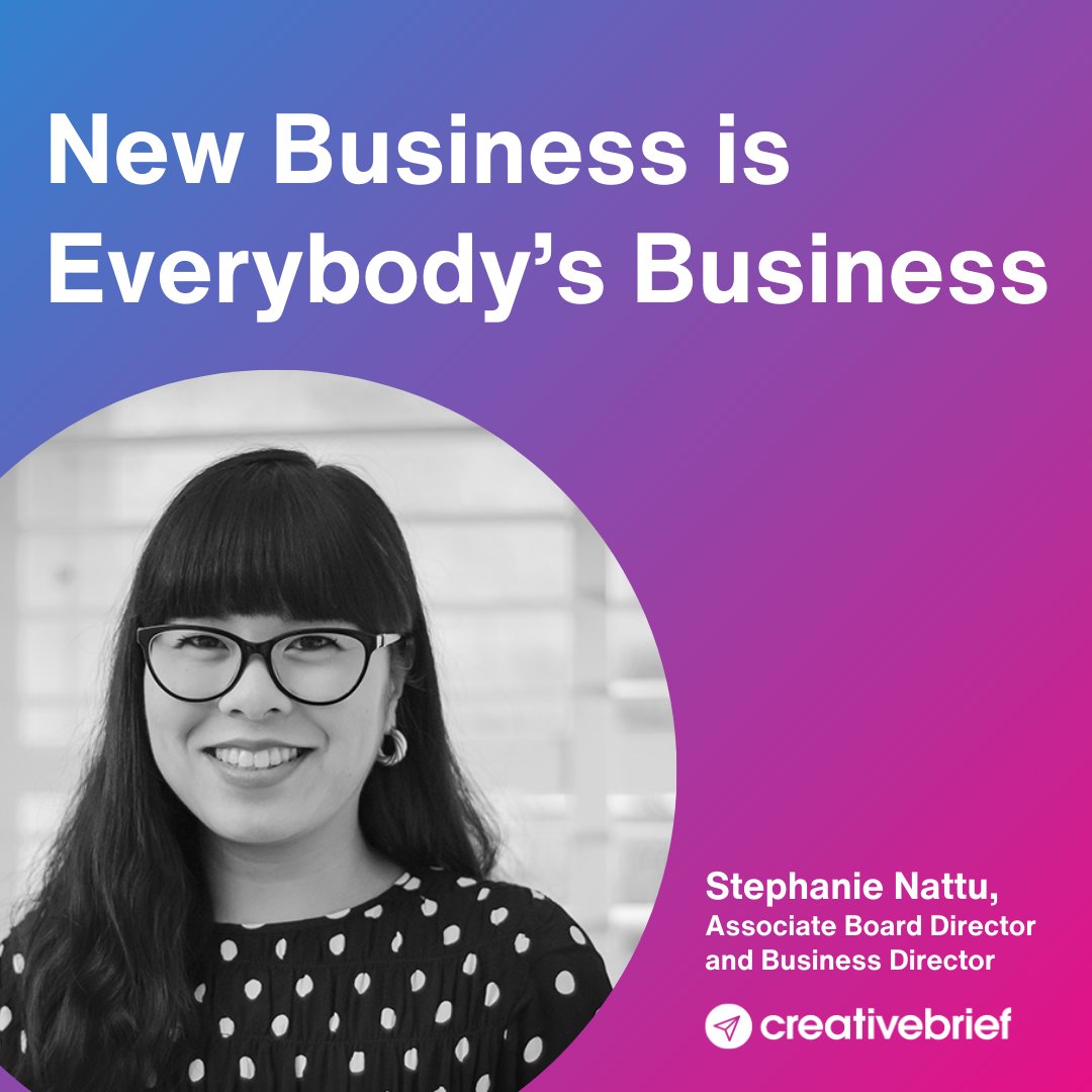New Business is Everybody's Business by Stephanie Nattu💥
#PowerofAgencyBrands

Read more: creativebrief.com/news/new-busin…