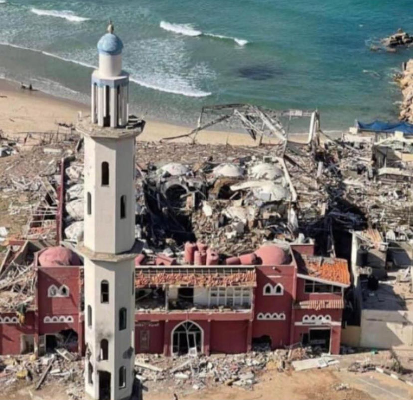 The hotel where I stayed with a BBC team in 2018 after a reporting trip to southern Israel and Gaza - one of the rooms on the beach side was our on-air studio