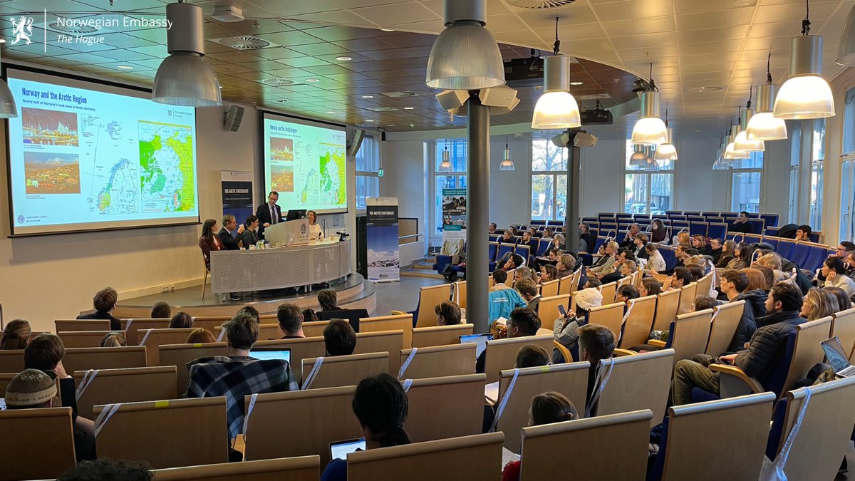Norway in The Hague (@norwaythehague) on Twitter photo The Arctic Panel last Thursday's on Climate, Culture & Diplomacy was a great success!
Thanks to <a href="/UniLeiden/">Universiteit Leiden</a>, speakers, attendees, and organisers for engaging in important conversations shaping our understanding and approach to Arctic affairs!
#ArcticCrossroads 🌍🤝 The Arctic Panel last Thursday's on Climate, Culture & Diplomacy was a great success!
Thanks to <a href="/UniLeiden/">Universiteit Leiden</a>, speakers, attendees, and organisers for engaging in important conversations shaping our understanding and approach to Arctic affairs!
#ArcticCrossroads 🌍🤝