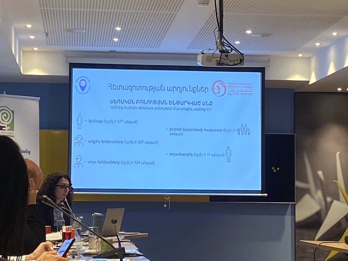 Today’s presentation by Zaruhi Aznauryan marked a significant milestone in our understanding of sexual harassment in educational institutions of #Armenia . Our thorough research provides essential data for shaping effective policies and interventions. #16DaysOfActivism2023