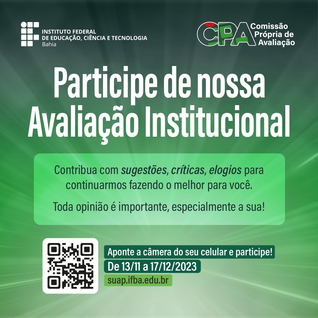 Dezembro — IFBA - Instituto Federal de Educação, Ciência e Tecnologia da  Bahia Instituto Federal da Bahia