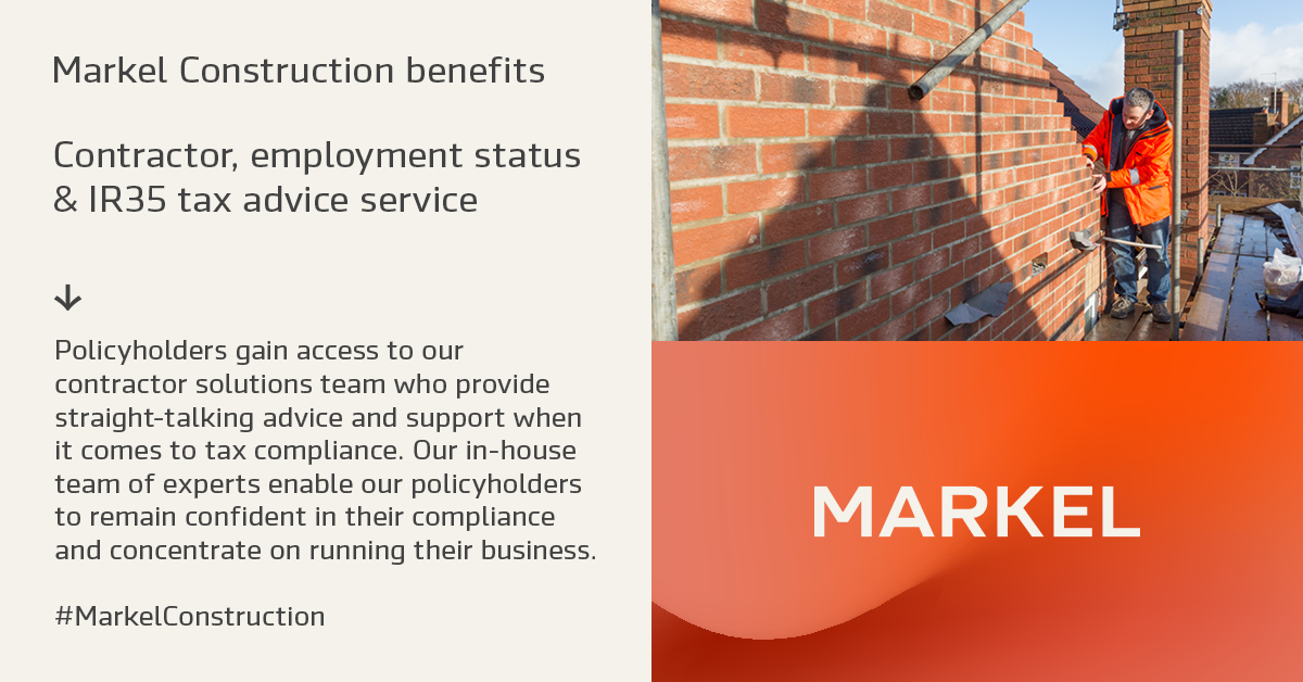 You told us that understanding employment rights and statuses for contractors in an ever changing tax landscape is a top stressor for construction business owners. Learn more here: uk.markel.com/insurance/insu… #MarkelConstruction #Construction #Insurance