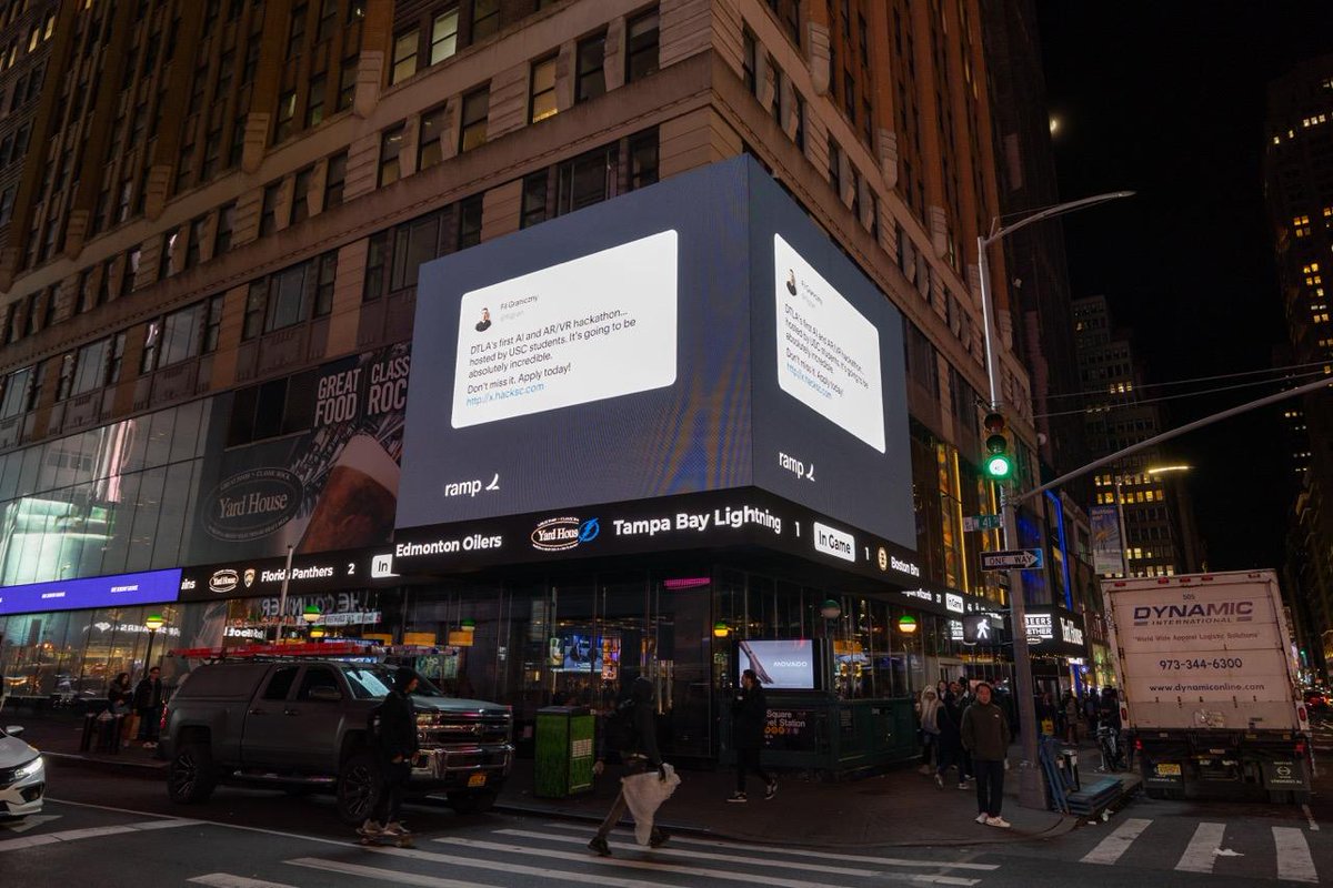 HackSC hits the big screens in NYC’s Times Square! 🌟🗽

Thanks to our friends at <a href="/tryramp/">Ramp</a> for this fun surprise featuring our #HackSCX2023 event back in November!