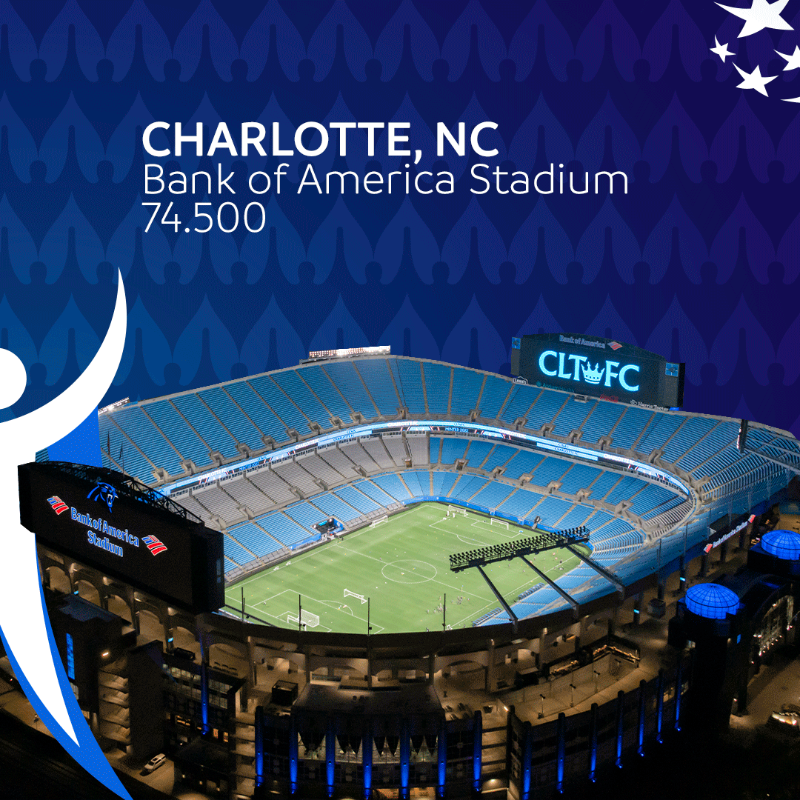 CharlotteFC's tweet photo. CLT IS A SOCCER CITY ⚽️

@BofAstadium will host the 2024 @CopaAmerica semifinals and third place playoffs!