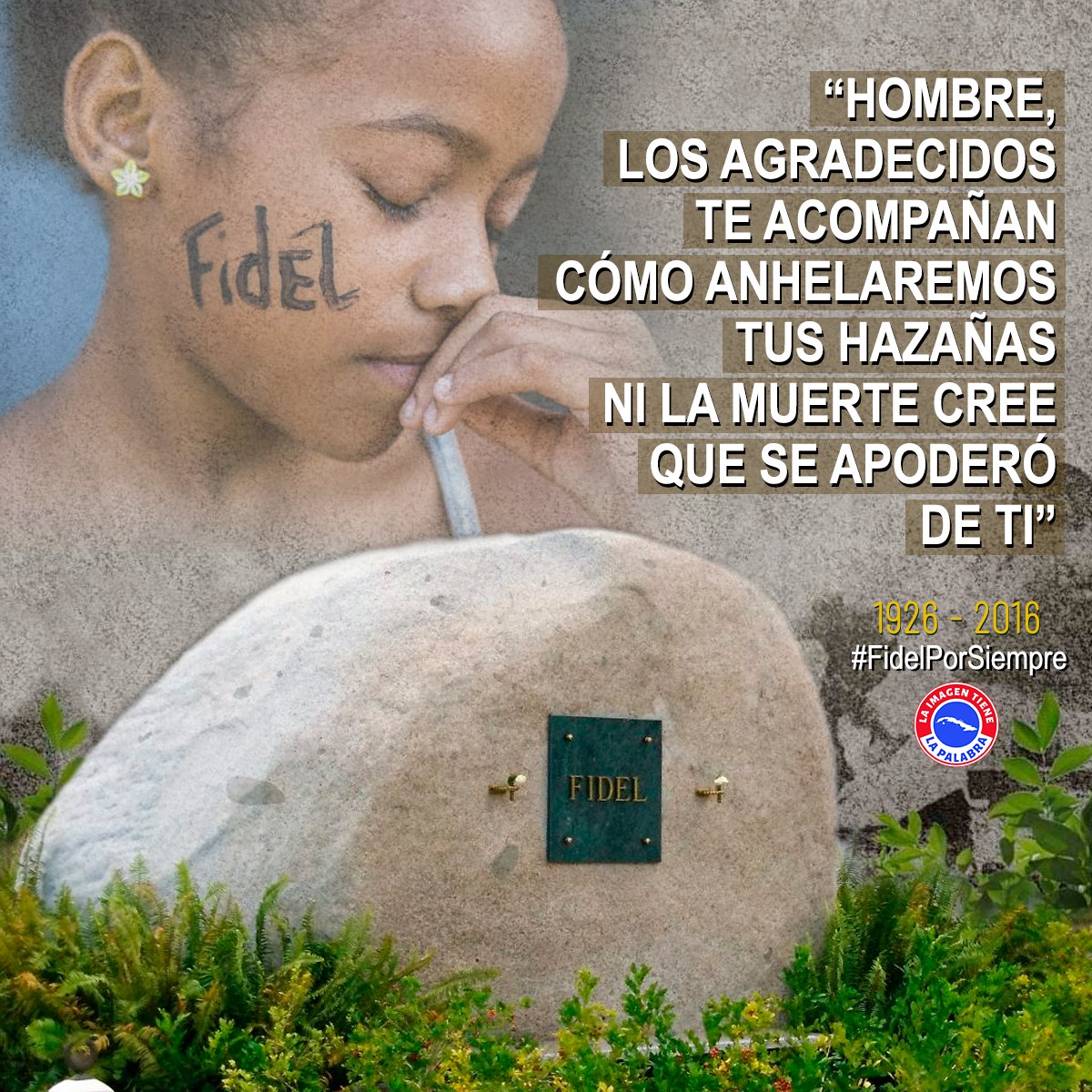 Un año más se cumple desde tu llegada a Santa Ifigenia, y desde allí observas el avance de tu Patria y su gente, porque tu mirada #Fidel, siempre estuvo en el futuro de Cuba.
#CubaViveEnHistoria #FidelPorSiempe