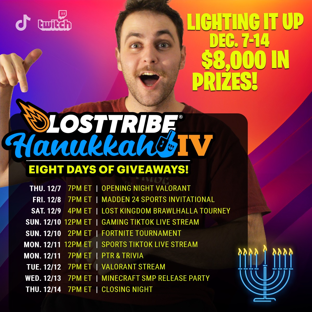8 crazy nights of streams, prizes, and more! Check out the full details 😎

Hope to see the new #tribers on Twitch and TikTok 🫡

discord.gg/losttribe