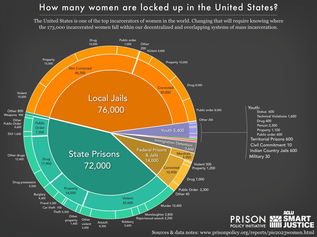80% of women in jails are mothers, and most of them are the primary caretakers of their children.

Learn more:
prisonpolicy.org/reports/pie202…