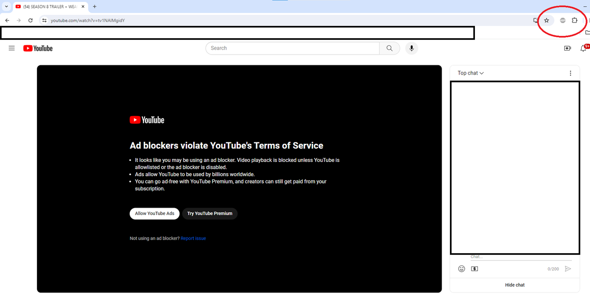 Ult_Glitch's tweet photo. @YouTube this is getting ridiculous. I've always had my ad block disabled on YouTube. So why in the hell do I have to put up with this bullshit just because it's installed? https://t.co/tPHXeuci6C