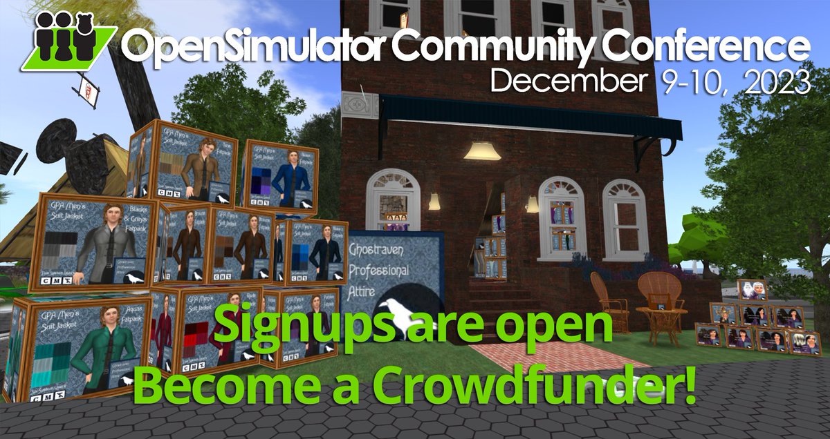 opensimcc's tweet photo. The #OSCC23 Schedule is live! Check out which sessions you want to attend!
https://t.co/TsM70sHRGA

Got excited?! Register, now:
https://t.co/BXL7fKYE9r

Be a crowdfunder like Ghostraven Proffesional Attire.
#metaverse #oscc #opensource #virtualworlds https://t.co/VgSFCGBc1r