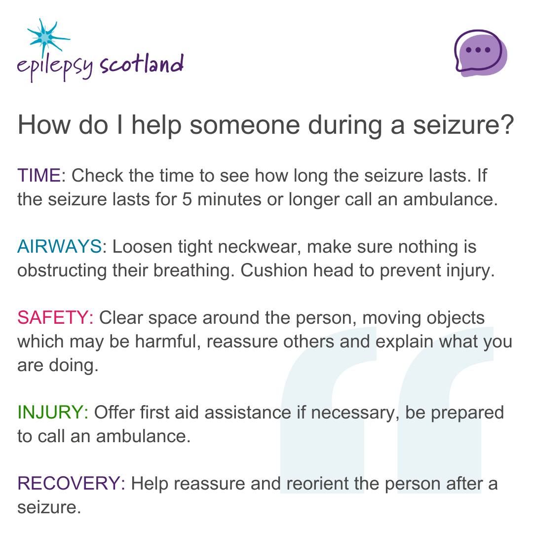 Would you know how to help someone during a seizure? Remember TASIR and follow these steps. 

Make it your business to learn about seizures, how to keep someone safe, and potentially save someone's life.

#Seizures #FirstAid #Epilepsy #EpilepsyAwareness #SeizureAwareness